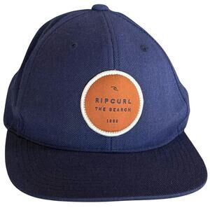 RIPCURL Hat Cap Mens One Size Navy Blue/ Tan Adjustable Snapback The Search 1969